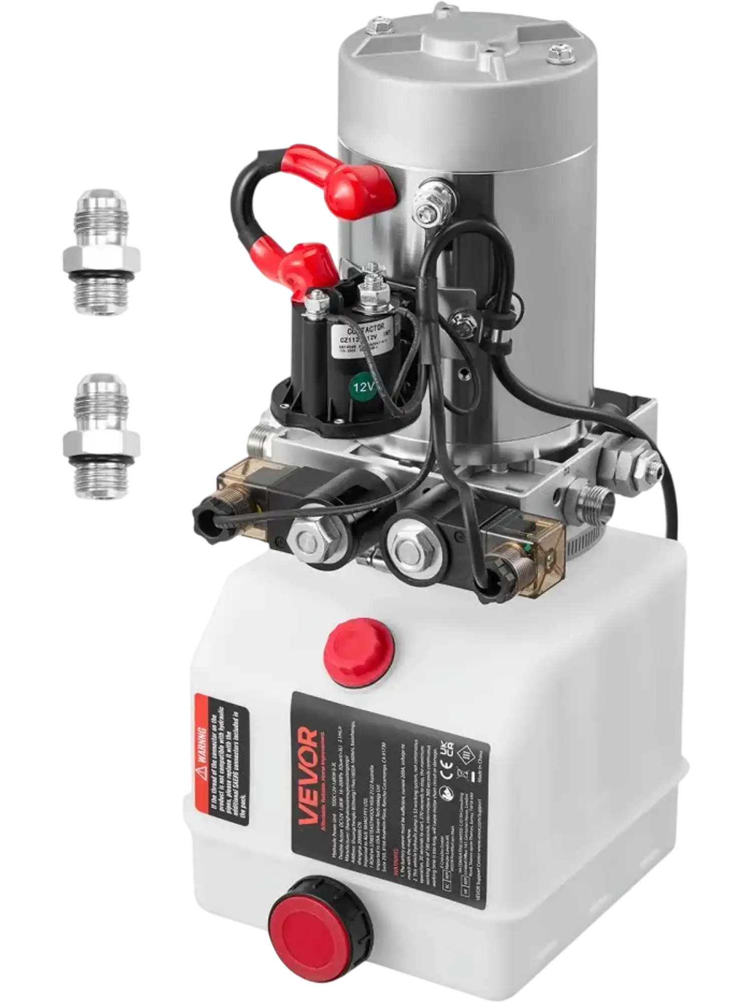 Vevor Hydraulic Power Unit 3 Qt Double Acting 12V Dump Trailer Pump New