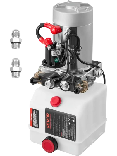 Vevor Hydraulic Power Unit 3 Qt Double Acting 12V Dump Trailer Pump New