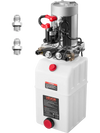 VEVOR 6 Quart Hydraulic Power Unit, Double Acting Dump Trailer Pump, 3200 PSI Max Relief Pressure & 0.91 GPM Flow Rate, DC 12V Hydraulic Pump with Metal Reservoir for Dump Trailer Car Lifting