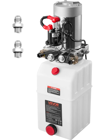 Vevor Hydraulic Power Unit 6 QT Double Acting 12V 3200 PSI 0.91 GPM Trailer Pump New