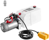 VEVOR 6 Quart Hydraulic Pump, Double Acting Hydraulic Trailer Pump, 3200PSI Max Relief Pressure, 0.91GPM Flow Rate, DC12V 1.6KW Power Unit for Dump Trailer Car Lifting (Horizontal Installation)