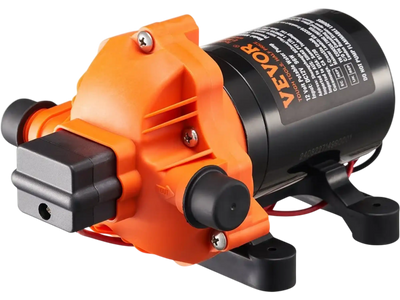 VEVOR 12V Diaphragm Pump, 3 GPM (11.36 L/min), 3-Chamber 12 Volt DC Water Pump with Automatic Pressure Switch 40-100 PSI Adjustable, 50 PSI, 1/2'' MNPT Port, for RV Yacht Food Truck Camper Marine
