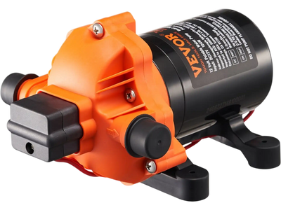 VEVOR 12V Diaphragm Pump, 3.5 GPM (13.25 L/min), 3-Chamber 12 Volt DC Water Pump with Automatic Pressure Switch 40-100 PSI Adjustable, 50 PSI, 1/2'' MNPT Port, for RV Yacht Food Truck Camper Marine