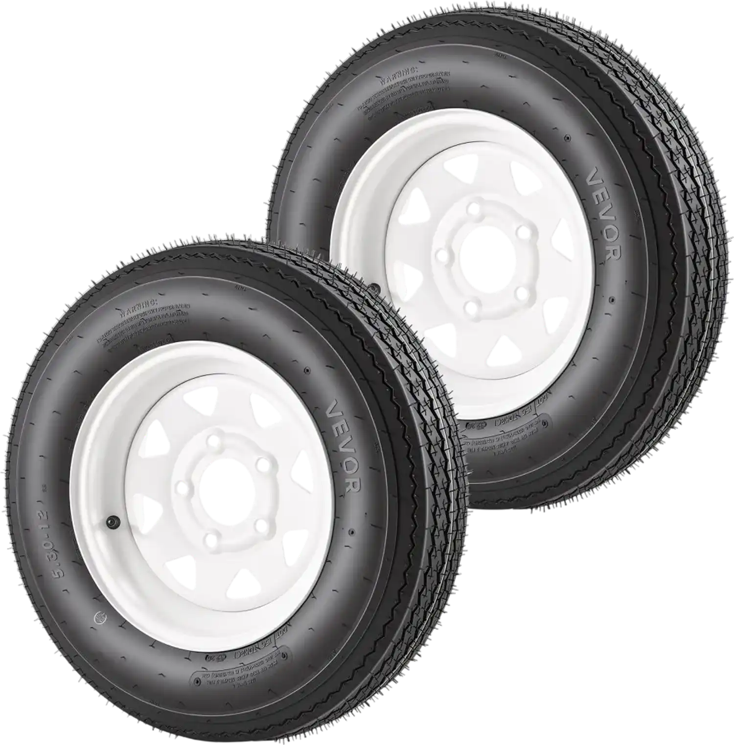 Vevor Trailer Tire Rim Assembly 2-Pack 5.30-12 on 12