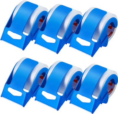 VEVOR Clear Packing Tape, 1.5 inches Core, 6 Rolls 1.88 Inches x 25 Yards Packing Tape with Dispenser, 2.7 Mil Heavy Duty Packaging Tape Designed for Moving, Storage and Packing, Shipping and Mailing