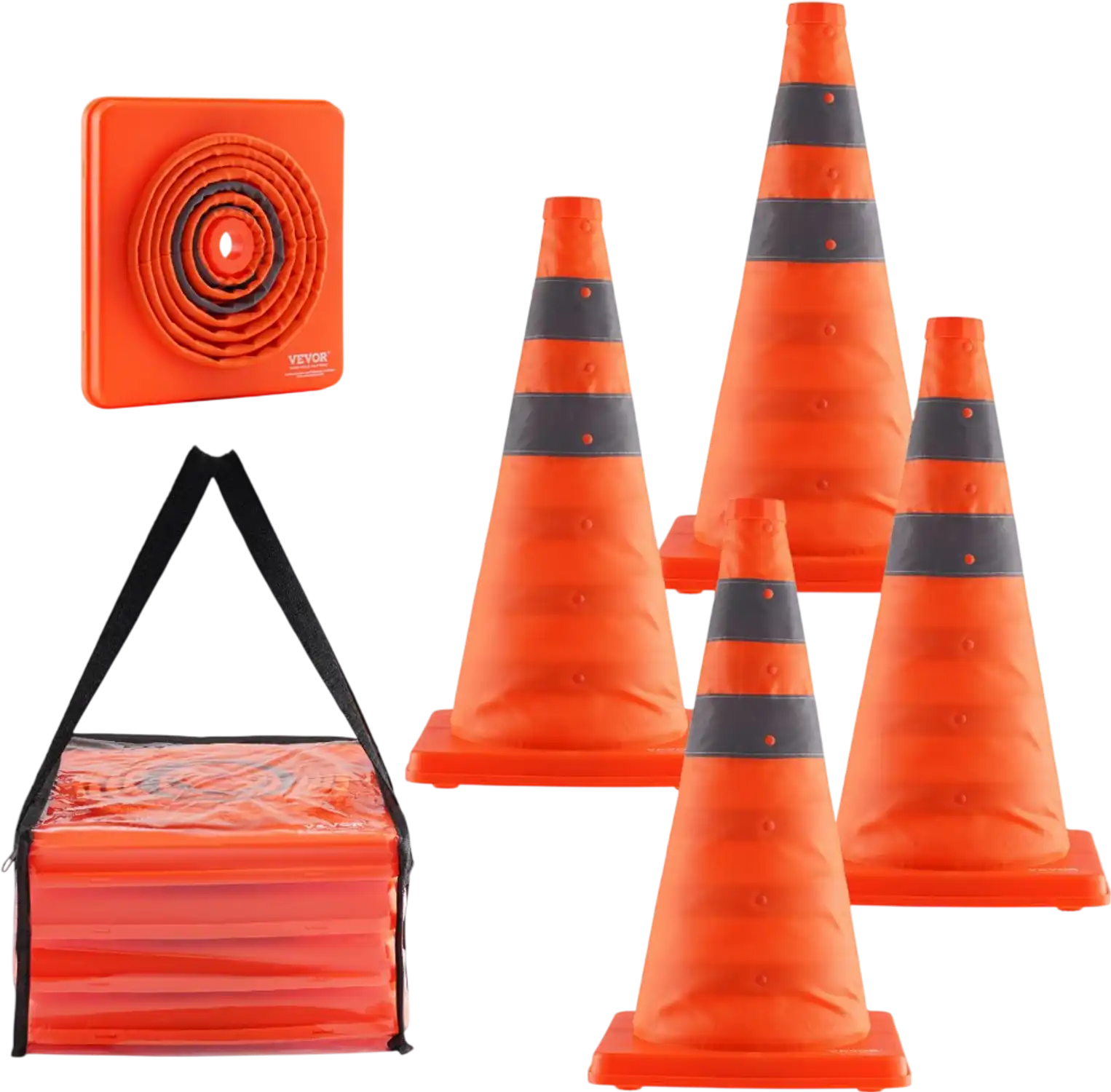 Vevor Traffic Cones 4-Pack 18