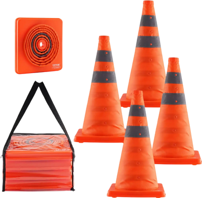 Vevor Traffic Cones 4-Pack 18