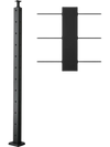 VEVOR Cable Railing Post, 42x1x2 Inch Corner Railing Post, with L-Shaped Pre-Drilled Holes, Stainless Steel Cable Rail Post with Horizontal and Curved Bracket, 1-Pack, Black, 1JZLGZXHS10607YXO001V0