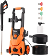 VEVOR Electric Pressure Washer, Max 2000 PSI and 2.8 GPM, High Power Pressure Cleaning Machine with 4 Quick Connect Nozzles and a Foam Cannon, Ideal for Cars/Fences/Driveways/Patios/Home Cleaning