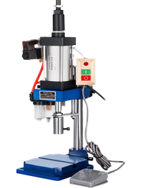 VEVOR Pneumatic Punch Press Machine 440LB/200KG Pressure, Desktop Punching Press Machine 110V AC,Cylinder Stroke Pneumatic Press 0.4-0.7 Mpa Operation Pressure