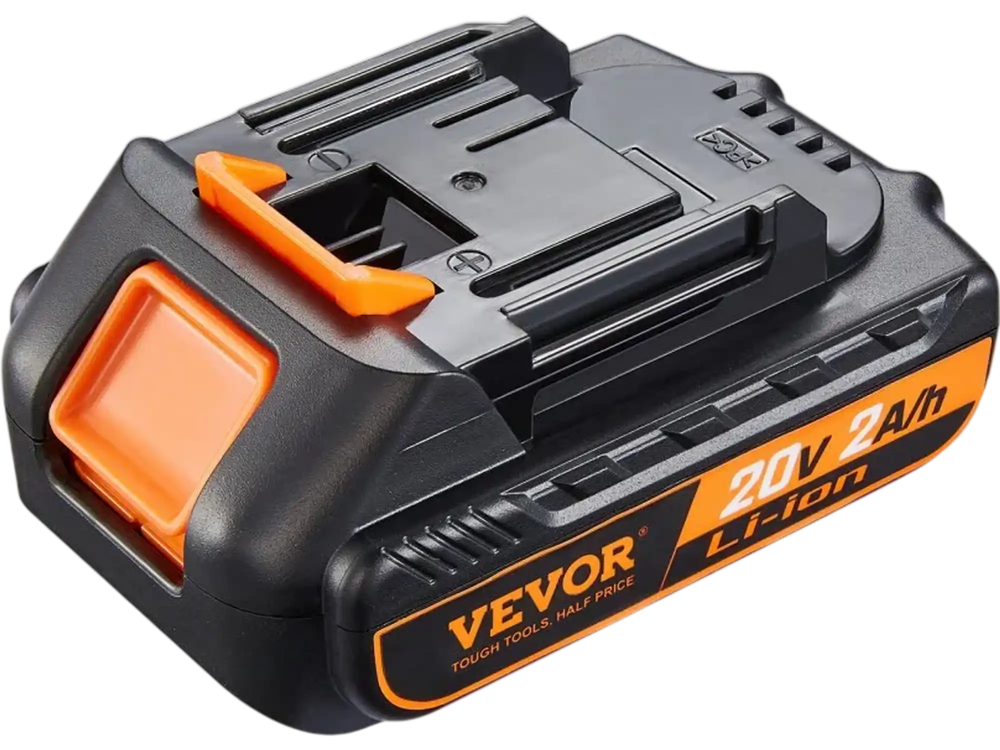 VEVOR 20V 2.0Ah Lithium-Ion Battery - High-Capacity Replacement Battery Pack for Power Tools Batteries, Compatible with 20V Cordless Power Tools
