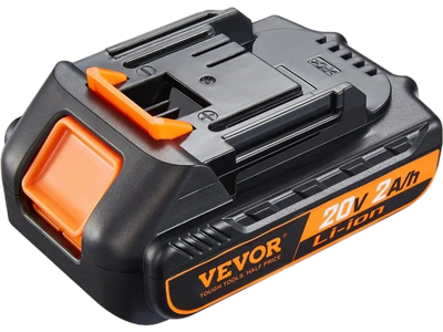 VEVOR 20V 2.0Ah Lithium-Ion Battery - High-Capacity Replacement Battery Pack for Power Tools Batteries, Compatible with 20V Cordless Power Tools