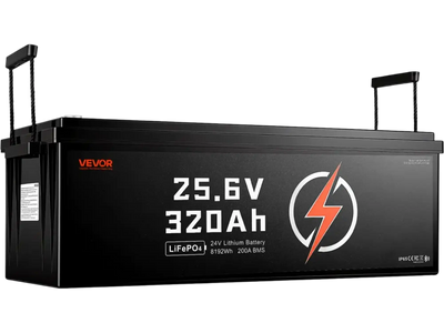 Vevor Lithium Battery 24V 320Ah LiFePO4 with Bluetooth 8192Wh New