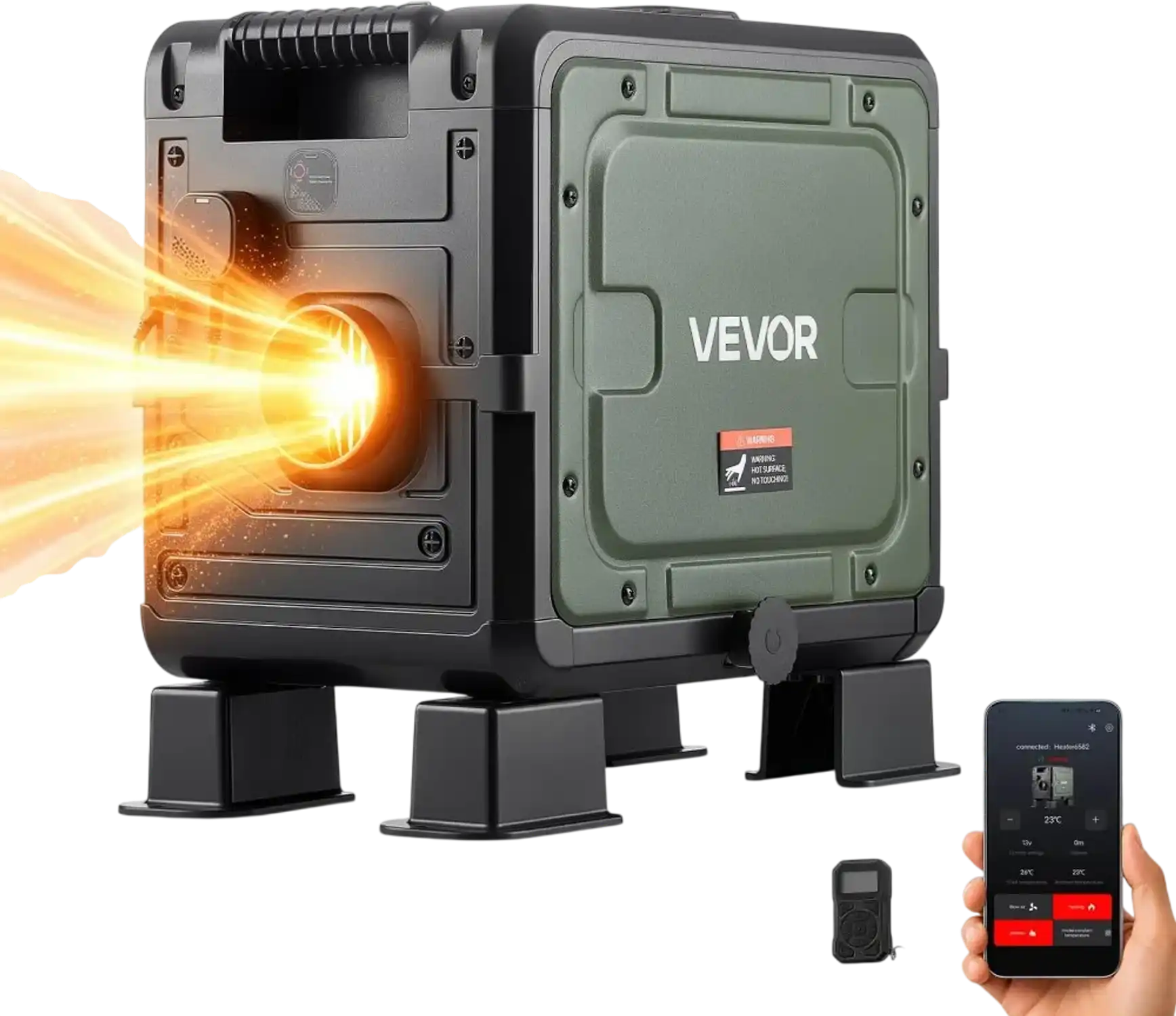 Vevor Diesel Heater Bluetooth App Control Portable Outdoor Camping 12-24V New