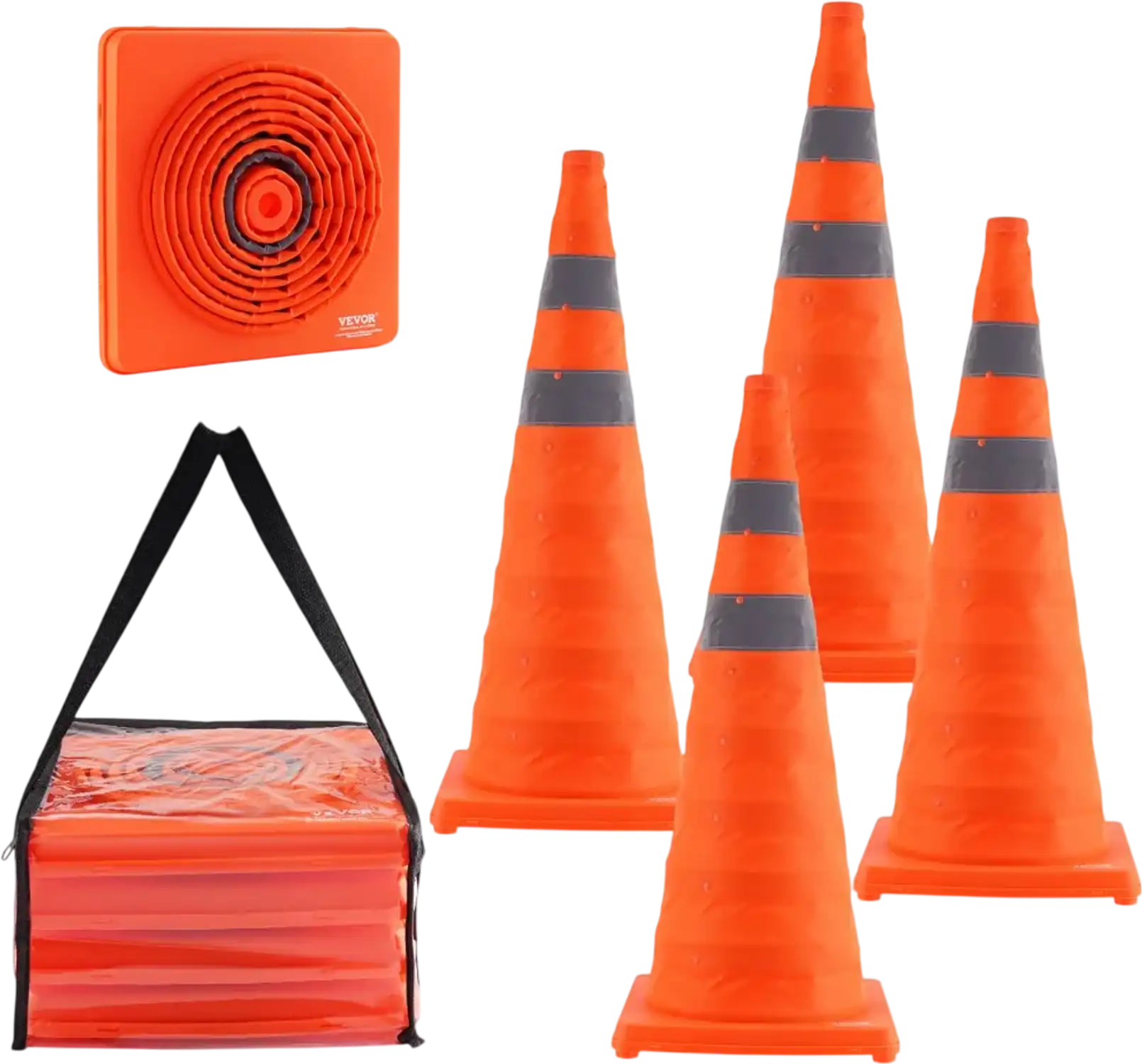 Vevor Traffic Cones 4-Pack 28