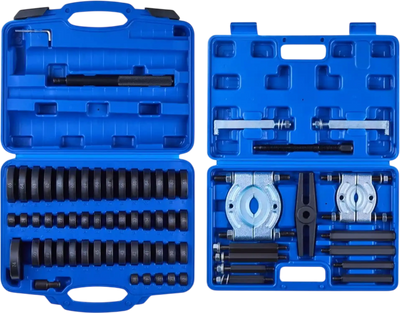 VEVOR Bearing Press Kit, 52+14 Pcs, 2 in 1 Bushing Driver Tool & Bearing Press Kit, Race and Seal Driver Set with 49 Bushings, Separators and Jaws, Heavy Duty Removal Installation Tool Set with Case