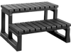 VEVOR Hot Tub Steps, 2-Step Spa Outdoor Stairs, Heavy Duty 23.6 inch Wide PP Above-Ground/Inflatable Pool Ladder with 320 lbs Weight Capacity, Multi-Use for Porch, Patio, Deck, Campers, Black