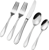 VEVOR 65-Piece Silverware Set, Food-Grade Stainless Steel Flatware Utensils, Mirror Finished Cutlery Set, Dishwasher Safe Eating Tableware for Kitchen Home, Service for 12, Include Knife Fork Spoon