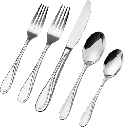 Vevor Flatware Set 45-Piece Stainless Steel Silverware Cutlery Set for 8 New