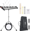VEVOR 30 Note Glockenspiel Xylophone Bell Kit, Professional Percussion Instrument Set with Mallets, Drum Sticks, Music Stand,  8" Practice Pad, Adjustable Stand and Carrying Bag for Students & Adults