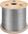 VEVOR T316 Stainless Steel Cable 1/8" 7x7 Steel Wire Rope Cable 500FT Cable Railing Transport Wire Rope Cable for Railing Decking DIY Balustrade