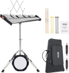 VEVOR 32 Note Glockenspiel Xylophone Bell Kit, Professional Percussion Instrument Set with Mallets, Drum Sticks, Music Stand,  8" Practice Pad, Adjustable Stand and Carrying Bag for Students & Adults