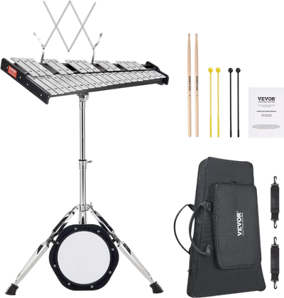 Vevor Glockenspiel 32-Note Xylophone Bell Kit with Stand, 8