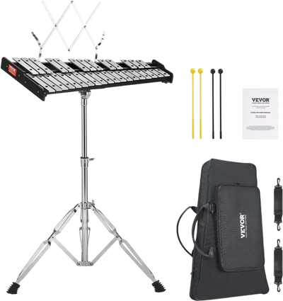 Vevor Glockenspiel 32-Note Xylophone Bell Kit with Stand and Carrying Bag New