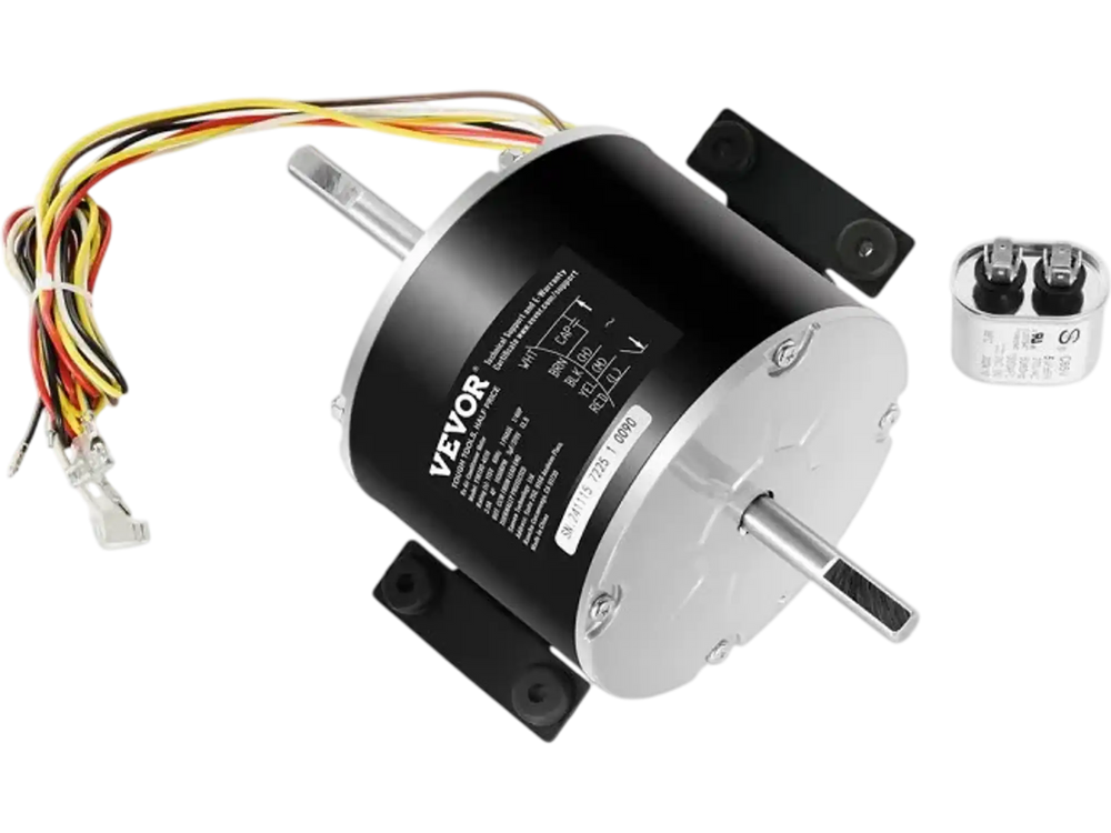 VEVOR 3315332.005 RV AC Fan Motor Replacement Genteq F48AF70A61, Dometic Brisk Air II Fan Motor, Compatible with Dometic Brisk Air II B57915 B59516 B59146 B59186 - 1/4HP AC115V 3A 1650RPM (3 Speeds)