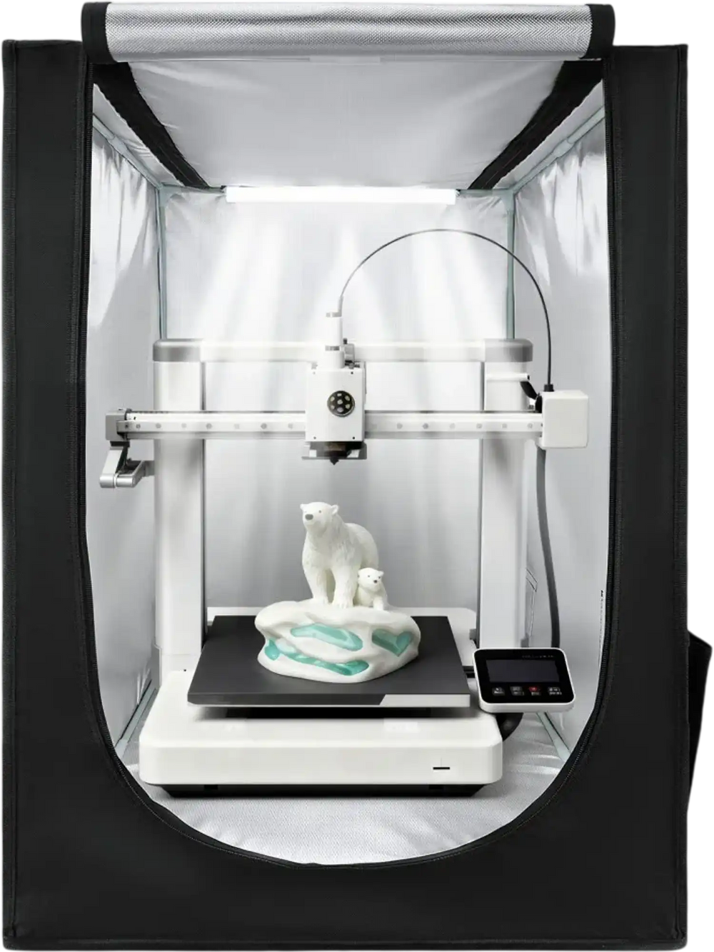 VEVOR 3D Printer Enclosure, Dustproof Waterproof Oxford Cloth 3D Printer Tent, Constant Temperature Protective Case with LED Lighting, Compatible with Creality/ELEGOO/Anycubic Multiple Popular Models