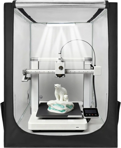 VEVOR 3D Printer Enclosure, Dustproof Waterproof Large Oxford Cloth 3D Printer Tent, Constant Temperature Protective Case with LED Lighting, Compatible with Creality/ELEGOO/Anycubic Popular Models