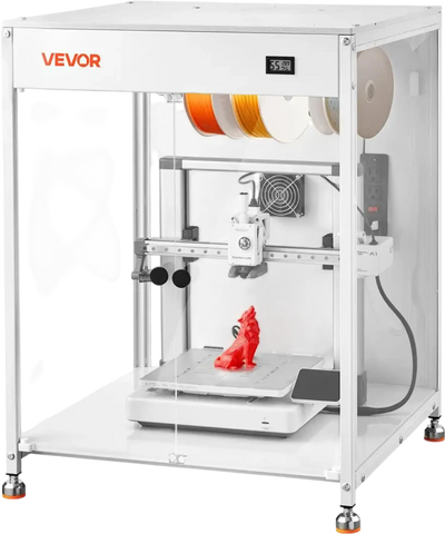 VEVOR 3D Printer Enclosure with Ventilation, Dustproof Waterproof Transparent Acrylic 3D Printer Tent, Constant Temperature Protective Case with LED, Compatible with Bambu Lab, Ender, Neptune, Kobra