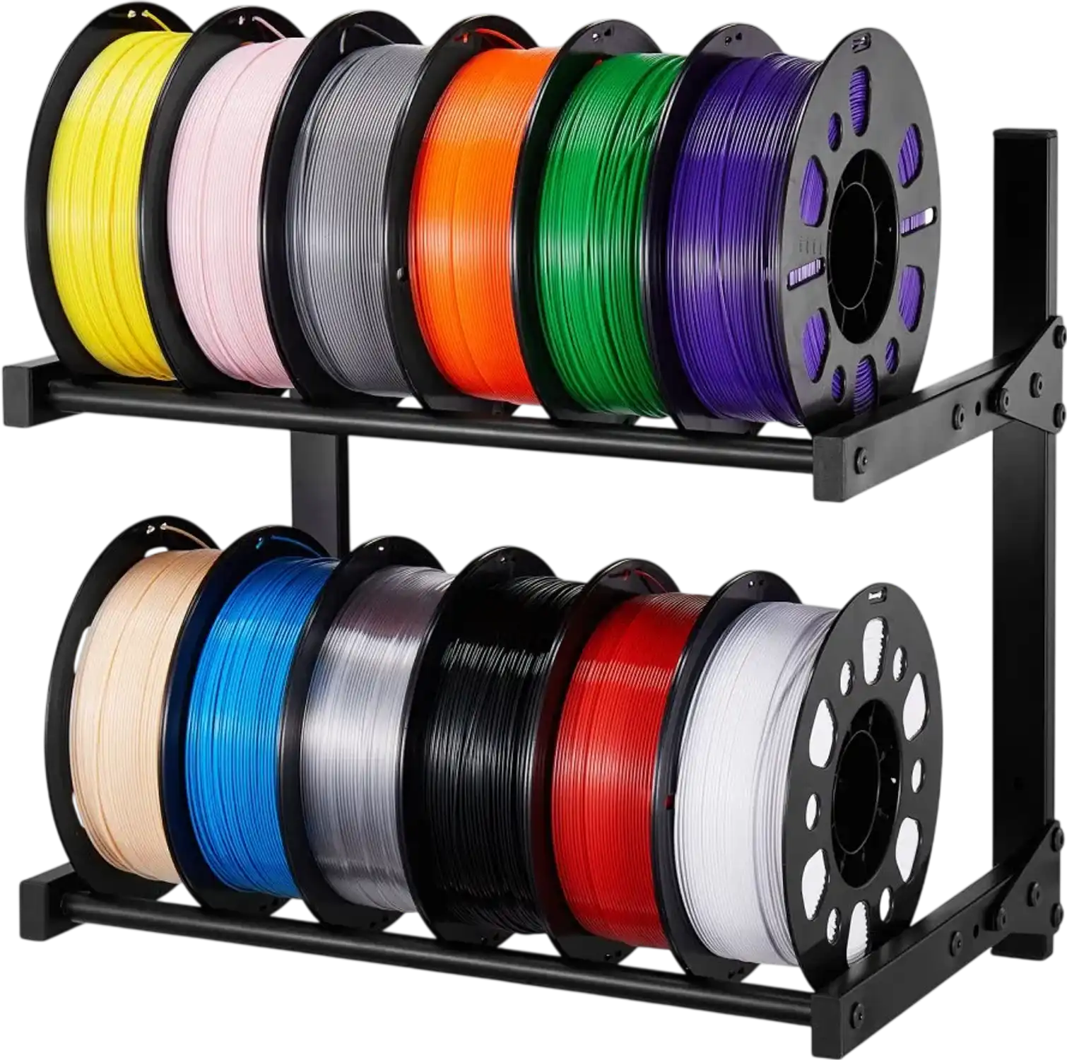 Vevor 3D Printer Filament Spool Holder 2-Tier Wall Storage Rack New