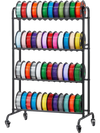 VEVOR 3D Printer Filament Storage Rack, 3 Tier Heavy Duty Storage Shelf, Rolling Filament Spool Holders Racks with Wheels, Filaments Organzied for 3D Printing Station, Office, Workshop (Shelf Only)