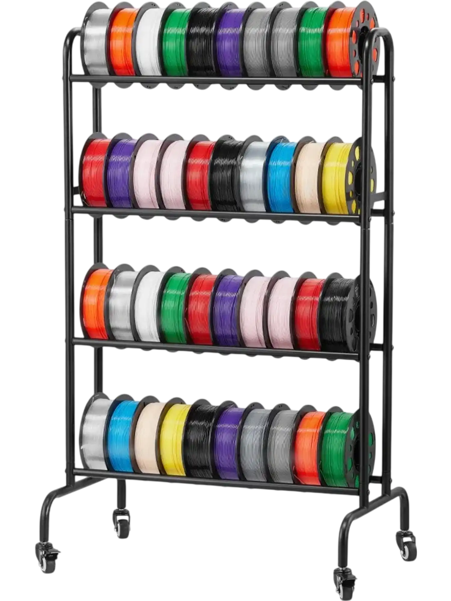 Vevor Filament Storage Rack 4-Tier Rolling Spool Holder Shelf New