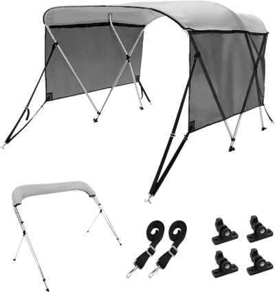 Vevor Bimini Top Boat Cover with Detachable Mesh Sidewalls 6' x 46