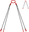VEVOR Chain Sling, 5/16 inch x 10 ft Lifting Chains with Hooks, G80 Engine Chain Hoist Lifts, 11000 lbs/5 Ton Capacity Lifting Sling Chains for Engine Hoist, Engine Lift Chain with 4 Leg Grab Hooks