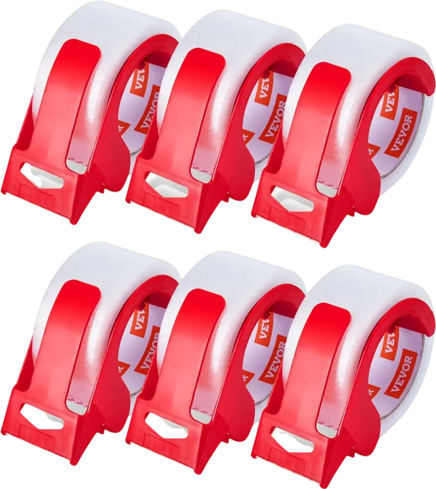 Vevor Packing Tape Clear Shipping Tape with Dispenser 6 Rolls 1.88