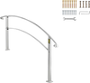 VEVOR Handrails for Outdoor Steps, Fit 1 or 4 Steps Outdoor Stair Railing, White Wrought Iron Handrail, Flexible Front Porch Hand Rail, Transitional Handrails for Concrete Steps or Wooden Stairs
