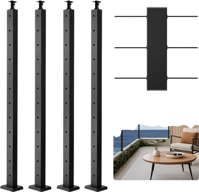 Vevor Cable Railing Post 4-Pack 42x2x2