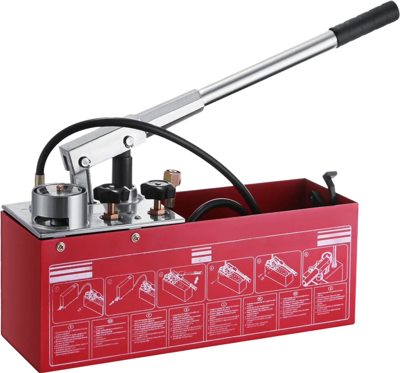 Vevor Pressure Test Pump Hydraulic Manual 12L 50 Bar 725 PSI New