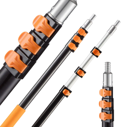VEVOR Telescopic Extension Pole, 3.8-12 FT Multi-Purpose Extendable Pole, Sturdy Aluminum Alloy Paint Pole Extension with Flip-Lock Design, High Reach Roller Stick for Painting, Dusting and Cleaning