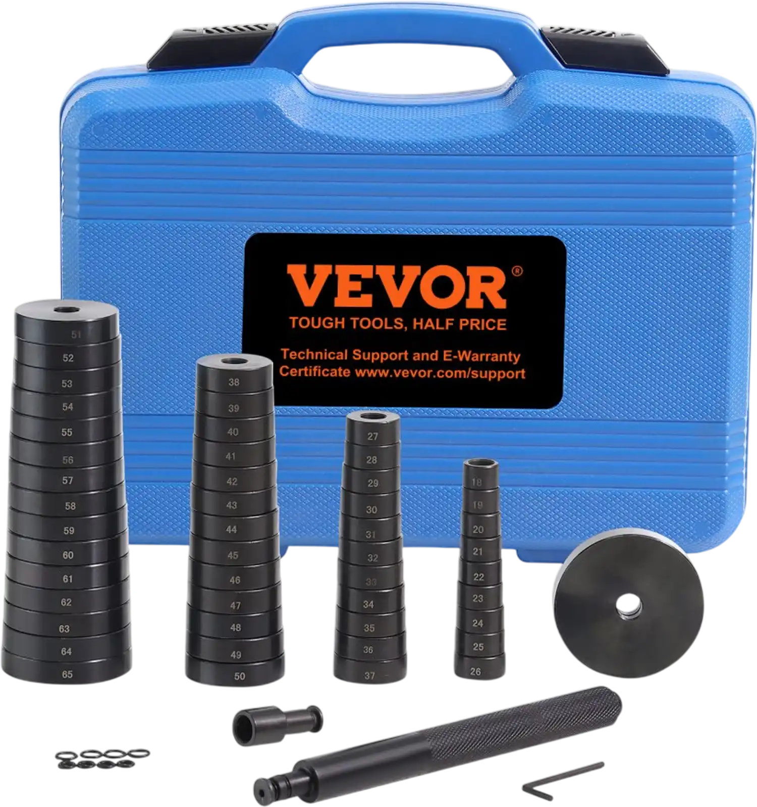 Vevor Bearing and Seal Driver Set 52-Pc Custom Bushing Press Kit New