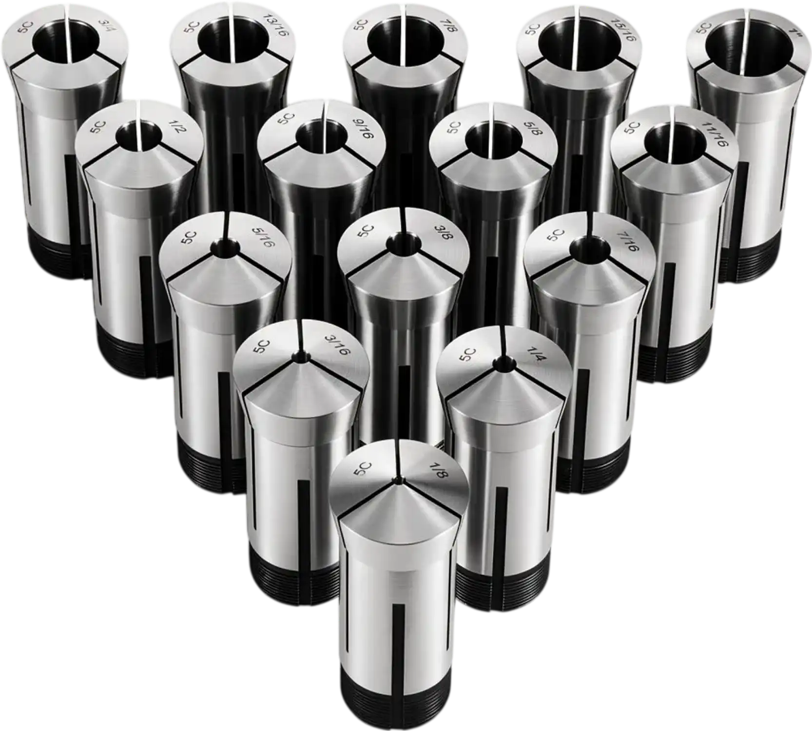 Vevor Collet Set 15-Piece 5C Round Chuck 1/8