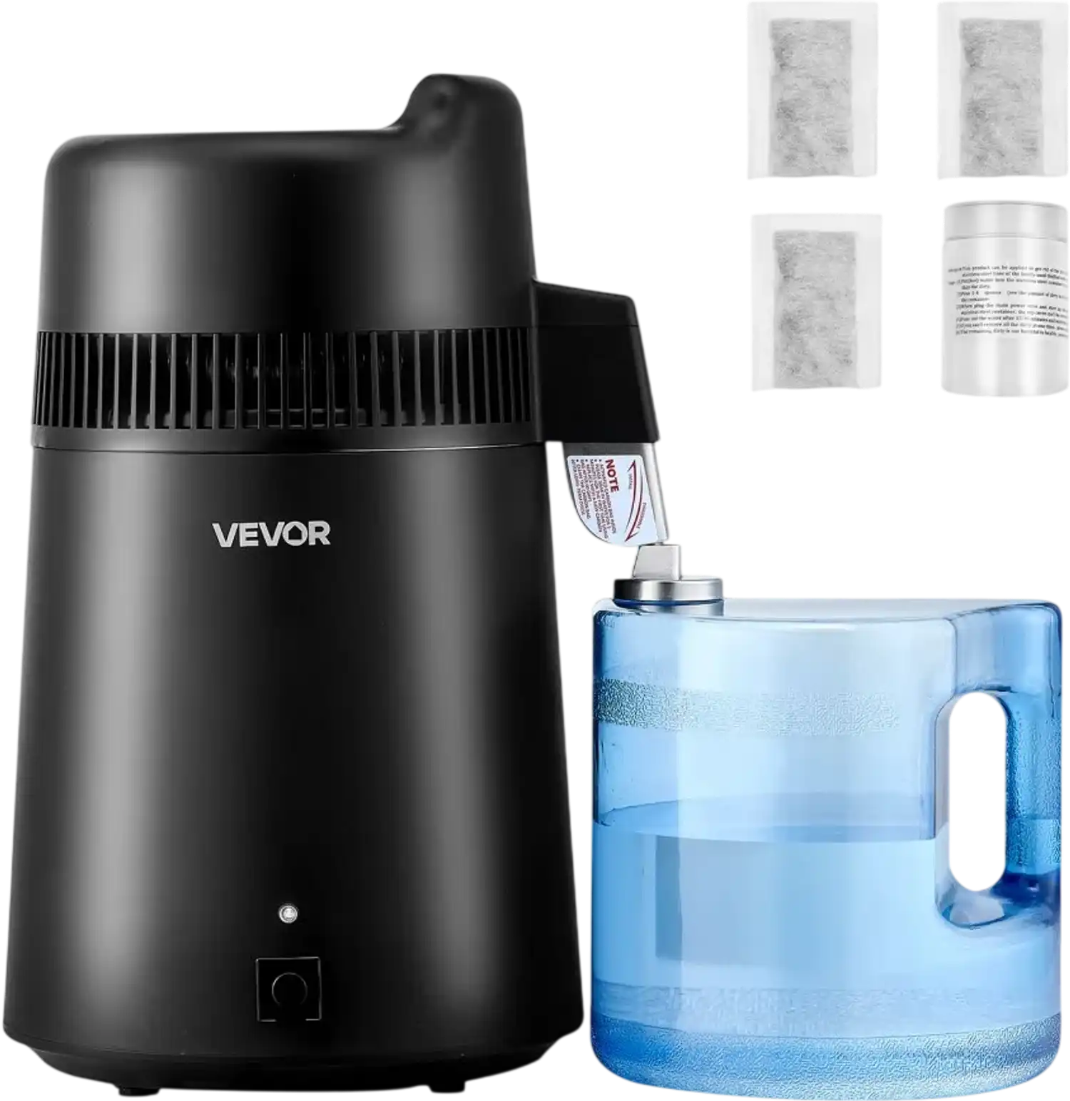 Vevor Water Distiller 6 L 1.6 Gallon Countertop Pure Water Purifier Black New