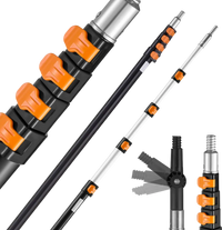 VEVOR Telescoping Pole, 7 to 30 FT Pole, Extension Multi-Purpose Pole, Sturdy Aluminum Alloy Paint Extendable Pole with Flip-Lock Design, Telescopic Pole for Painting, Dusting and Cleaning