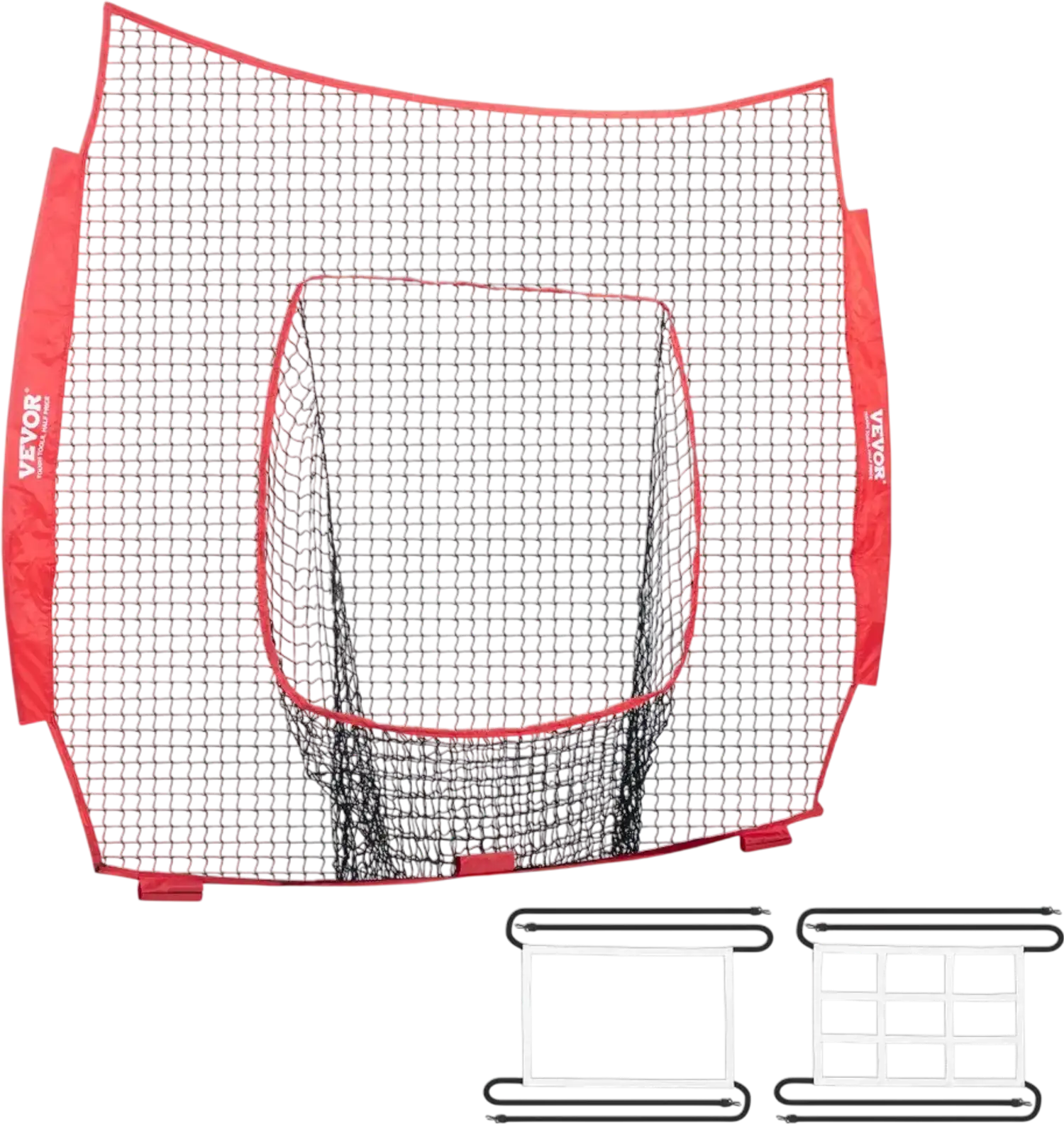Vevor Baseball Practice Net 7' x 7' Portable Training Net with Strike Zone New