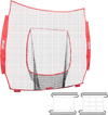 VEVOR 7x7 ft Baseball Softball Practice Net, Portable Baseball Training Net for Hitting Batting Catching Pitching, Backstop Baseball Equipment Training Aids with Strike Zone (Net Only)