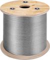 VEVOR 3/16 Inch 7x19 Stainless Steel Aircraft Cable Reel 500FT Stainless Steel Cable T304 Wire Rope Winch Cable Replacement (T304)