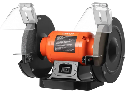 VEVOR Bench Grinder, 8-inch Single Speed Bench Grinder, 3450RPM High-Speed Table Grinders with 550W 4.5A Induction Motor, 36/60-Grit Grinding Wheel & Adjustable Eye Shield for Fast Sharpening Grinding
